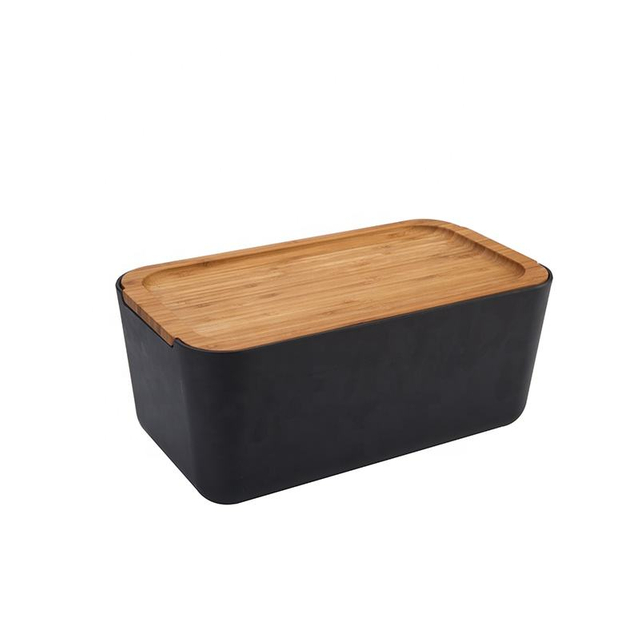 Biodegradable Bamboo Fiber Bread Box with Bamboo Lid Bread Box Large