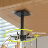 Kitchen Utensil Holder with 6 Hooks, Rotatable Adhesive Wall Hooks Space Saving No Drilling Wall Mounted for Hanging Lid