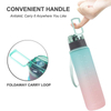 1L Tritan BPA Free Gym Sport Gallon Motivational Drinks Plastic Water Bottle with Time Marker