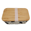 BPA-free Eco-friendly Biodegradable Full Printing Bamboo Fiber Lunch Box with Bamboo Lid Container