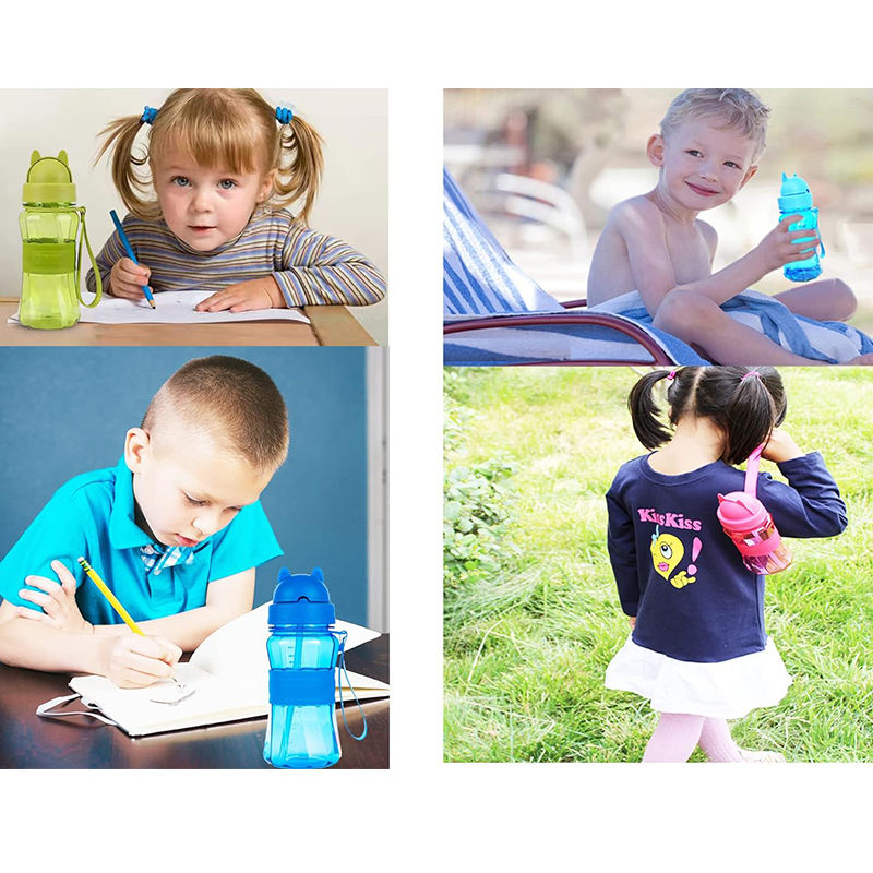 550ml Professional Factory Leak Proof With Sippy Water Cup Reusable With a Lanyard Plastic Water Bottle
