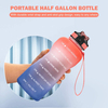 Outdoor Sports Half Gallon 64 oz BPA Free Time Marker Motivational Plastic Water Bottles