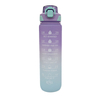 1000Ml Colorful Outdoor Motivational Plastic Sport Gym Water Bottle Bpa Free With Time Marker