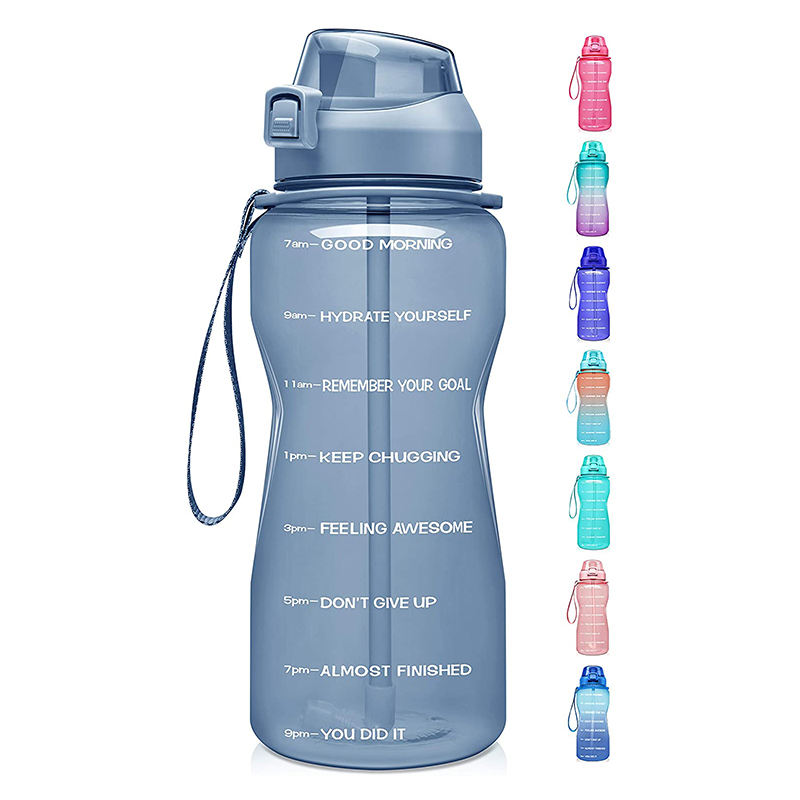 2000ml Custom 2 Liter Plastic Water Bottle with Straw Gradient