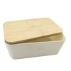 Eco Friendly 1-layer Storage Food Corn Fiber Lunch Box With Bamboo Lid