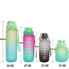 21oz Custom Colored Plastic Sports Bottle With Scale and Handle