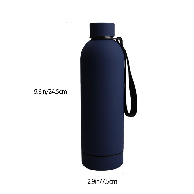 500ml Portable Custom Logo Stainless Steel Insulated Vacuum Flask Fruit Infuser Water Bottle With Rope Handle