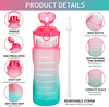 Tritan BPA Free Water Jug 128oz Motivational Plastic Gallon Water Bottle With Time Marker Straw for Fitness Gym Sports
