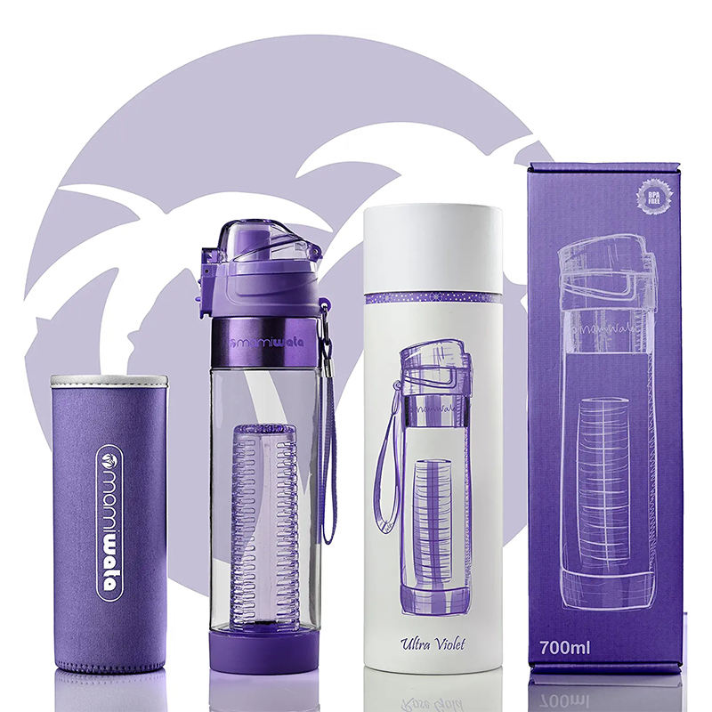 2025 Tritan Plastic Drink Water Bottle Fruit Infuser Bpa Free Lemon Infuser Water Bottle With Filter