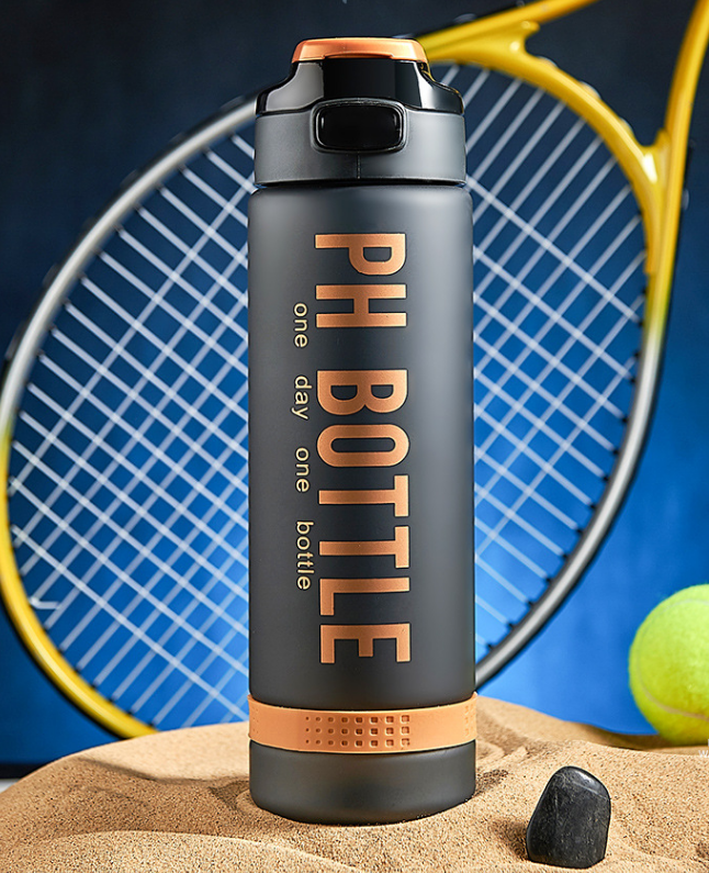 BPA 32oz Portable Time Scale Plastic Sports Water Bottle