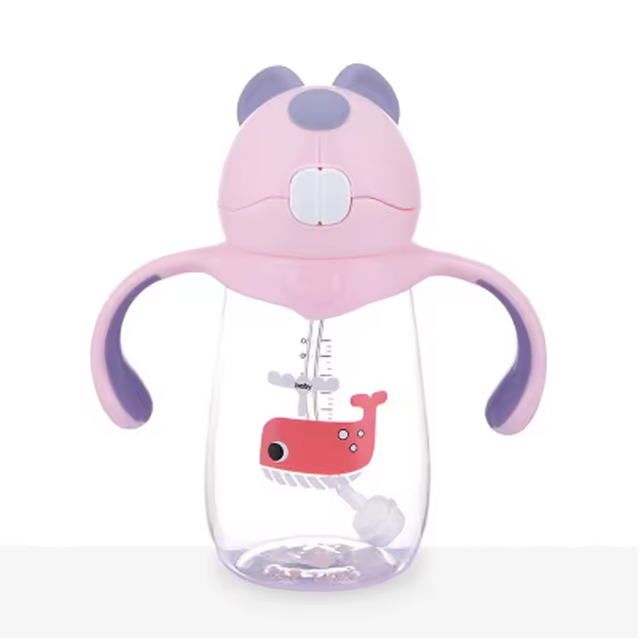 Bpa Free 500Ml Summer's New Super Cute Baby Drink Bottle With Handle and Scale