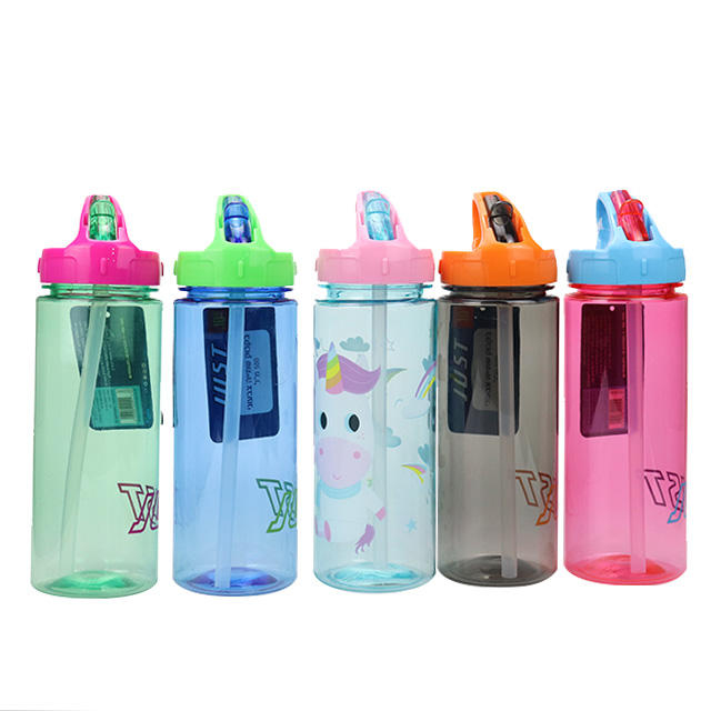 Hot Sale High Quality Cute Funny Cartoon School Plastic Water Bottle Sport Eco Friendly Water Bottle Plastic for Kids