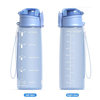 32oz Custom logo for the Button Switch Fitness Plastic Water Cup with clear Scale Lines and a Direct Drinking Spout