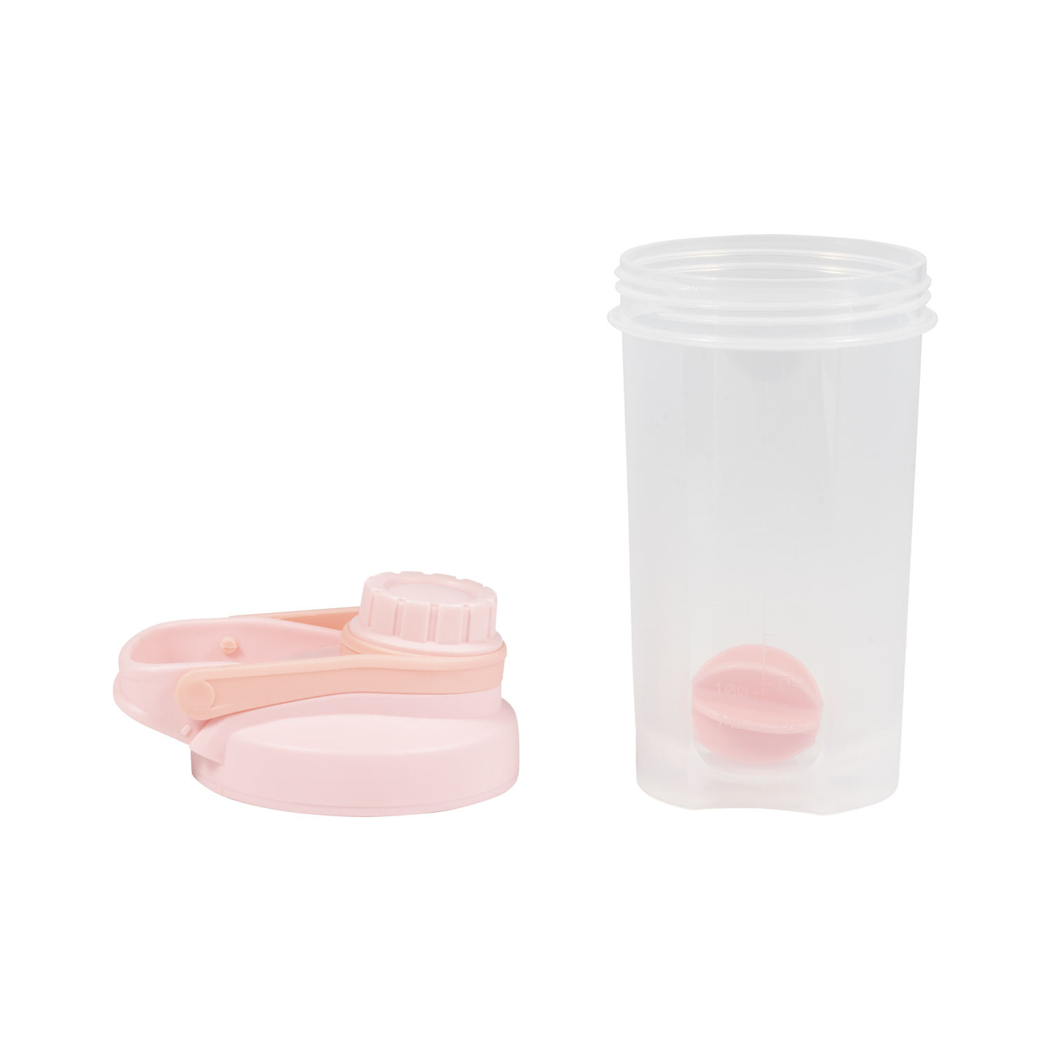 500ml Leak Proof Custom Color Logo Sport Plastic Protein Shaker Bottle with Plastic Ball and Portable Handle