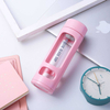 Borosilicate Glass Drinking Water Bottle Water Bottle With Custom Protective Silicone Sleeve