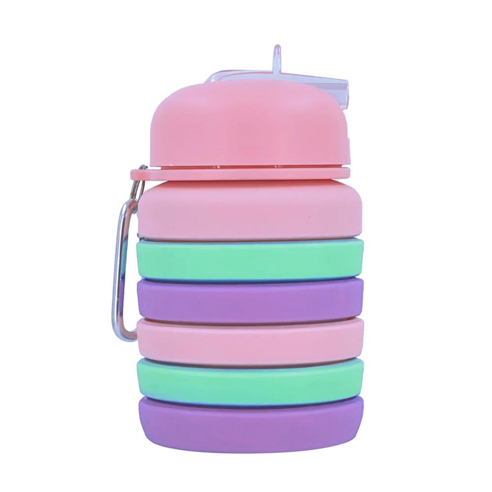Portable Food Grade Silicone Collapsible Reusable Outdoor Sports Water Bottle Folding Water Bottle