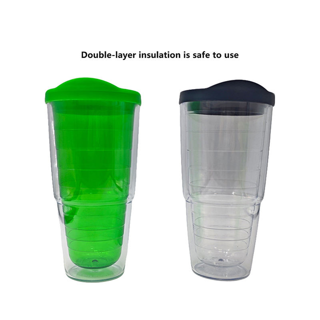 Factory Price Large Capacity Reusable Double Wall Durian 700ml Plastic straw tumbler