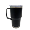 Custom Logo 16 oz Tumbler With Straw Handle Double Walled Stainless Steel Tumbler Insulated Vacuum Travel Mug