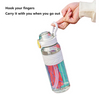 A Portable Sports Plastic Cup with a Non slip Silicone Ring and a Convenient Lockable Buckle