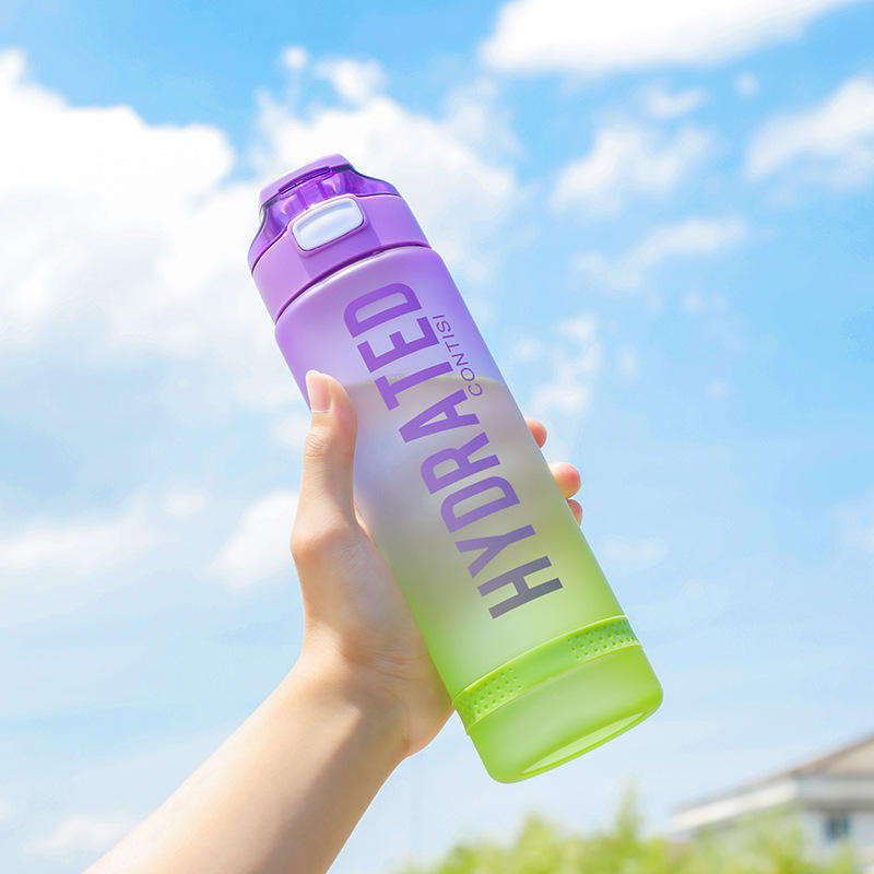 32oz Wholesale Custom Portable Sports Outdoor Travel Fresh Activities Plastic Water Bottle With Scale