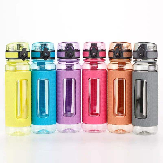 Customized Gym Motivational Time Marker Water Bottle Running Bicycle BPA Free Hiking Sports Drinking Tritan Water Bottle