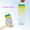 Cartoon Style Kids 600ml 21oz Water Cup with Customizable Patterns Leak Proof Portable BPA Free