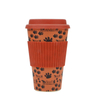Wholesale BPA Free Reusable Biodegradable Bamboo Fiber Coffee Cup with Silicone Lid