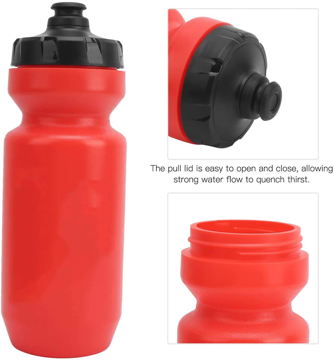HDPE WATER BOTTLE Bike Water Bottle Bicycle Kettle Self Sealing Leakage Proof Jet Valve Broken Resistant for Travel for Outdoor