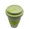 14OZ 100% Biodegradable BPA Free PLA Bamboo Fiber Coffee Cup PP Wheat Straw Cups No Leaking Dishwasher Safe