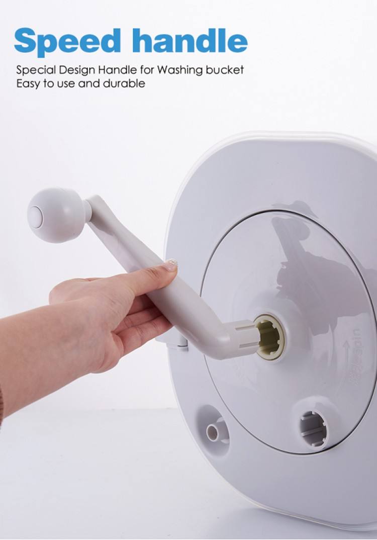 Portable Hand Cranked Manual Clothes Non-Electric Washing Machine and Spin Dryer