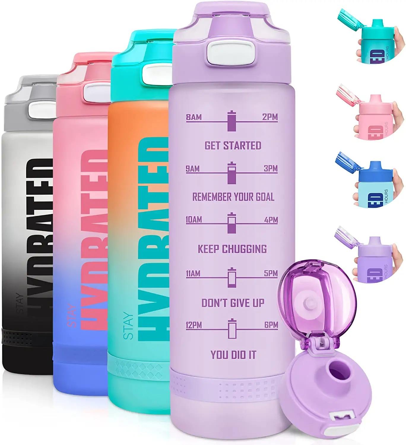32oz Custom logo BPA Free Tritan Wide Mouth Water Bottle Sports Bottle with Handle