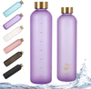 BPA Free Frosted Leakproof Motivational Time Marker 32 OZ Water Bottles With Times