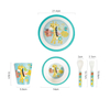 Eco-friendly Biodegradable 5pcs Bamboo Fiber Kids Dinner Set Tableware Baby Dinnerware Sets