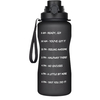 3780ml Big Capacity Gradient Color Water Bottle with Time Marker Sport Water Bottle with Time Marker Straw Plastic Water Bottles