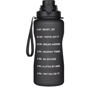 3780ml Big Capacity Gradient Color Water Bottle with Time Marker Sport Water Bottle with Time Marker Straw Plastic Water Bottles