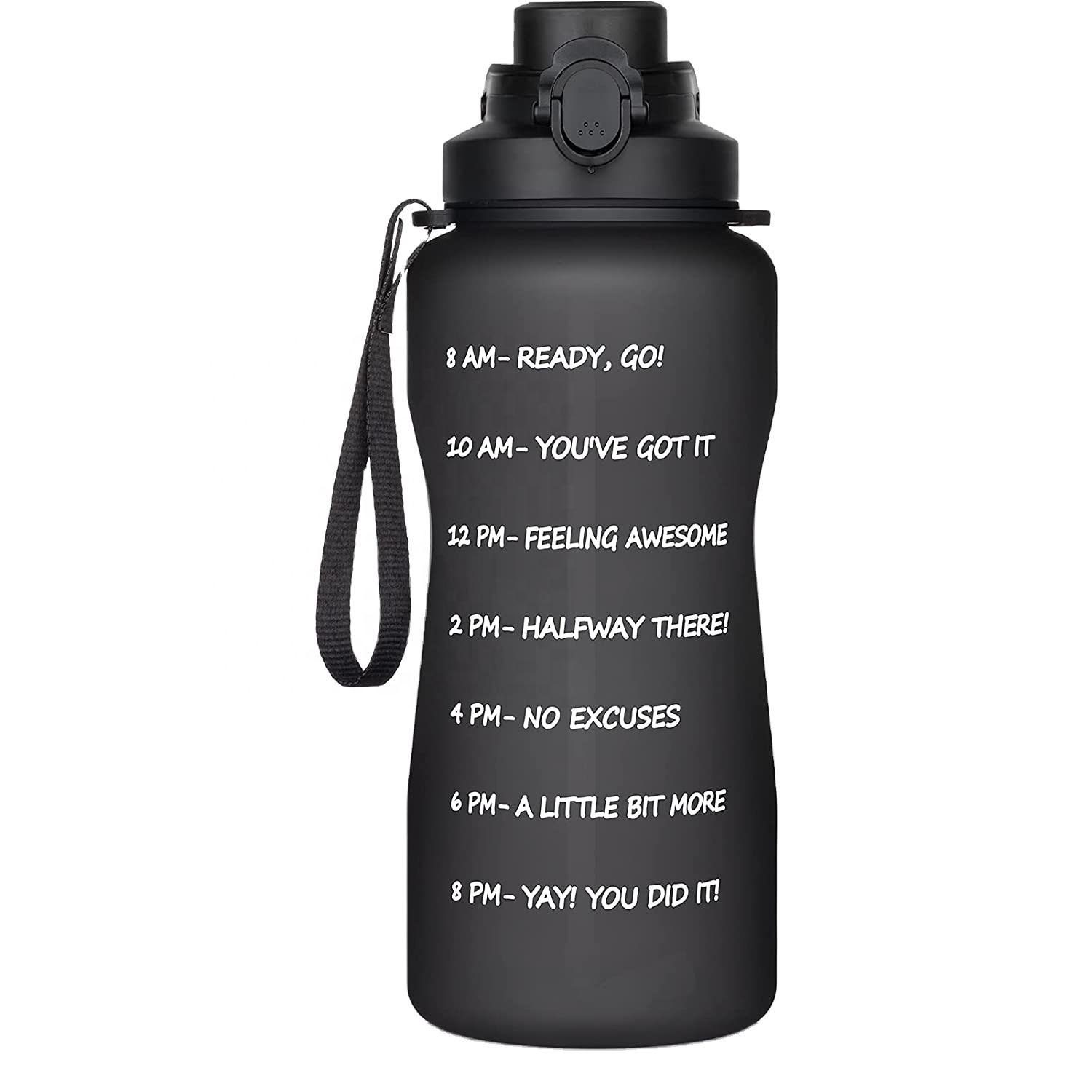3780ml Big Capacity Gradient Color Water Bottle with Time Marker Sport Water Bottle with Time Marker Straw Plastic Water Bottles
