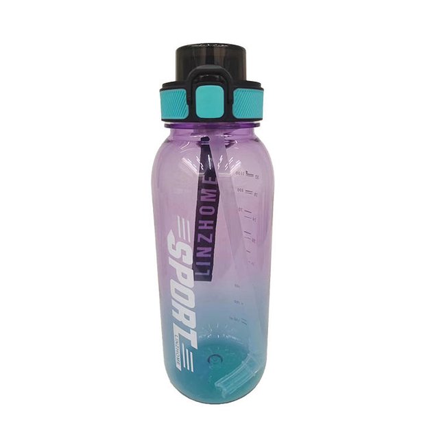 Bouteille Deau Sport En Plastique Sustainable Transparent Sipper Water Bottle With Time Marker