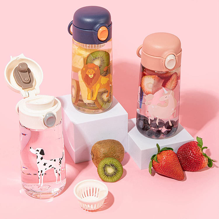 500ml Trinkflasche Plastic Frosted Tritan Bpa Free 1L Sport Kid Gym 32oz Motivational Water Bottle with Custom logo