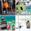 Half Gallon Big Water Bottle, 3.7 L Large Leak Proof Sports Jug with Handle,Huge BPA Free PETG Plastic Wide Mouth