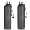 Custom Logo 1L Plastic Tritan Frosted Motivational Water Bottle With Time Marker