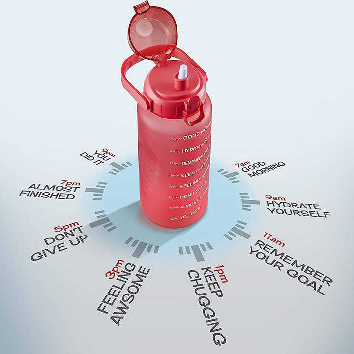 Garrafa De Agua De Ginastica Botella De Agua Deportiva 2 Lts Reasuable 64 Oz Tritan Sport 2 Ltr Water Bottle With Straw