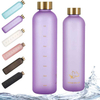 Bouteille D Eau En Plastique Garrafa Plastico Agua 2023 Trending Black Drink 32Oz Water Bottle With Straw