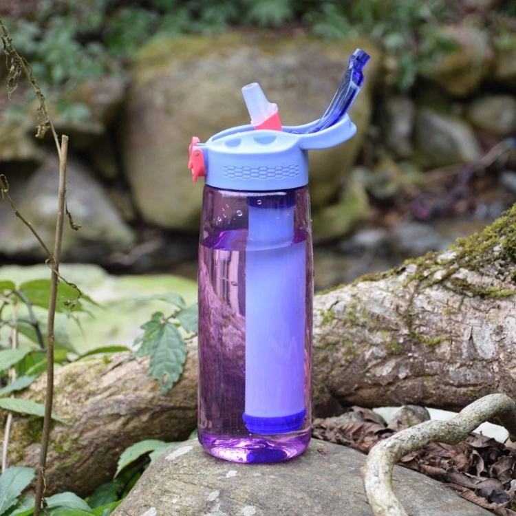 Hot Sale Sports Purifier Direct Drinking Portable Outdoor Carbon Filter Water Bottle