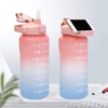 64oz Half Gallon Motivational Water Bottle with Time Marker and Removable Straw,handle,BPA FREE Leakproof Large Water Bottle
