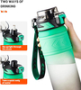 Custom Logo OEM Factory 32oz Water Bottle with Straw BPA Free Leakproof Plastic Bottle Dishwasher Safe Tritan Sports Bottle