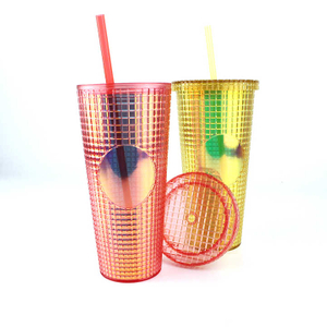 Tasse a Cafe De Luxe Becher Mit Deckel Und Strohhalm Skinny Double Wall Coffee Customized Tumblers With Lid and Straw