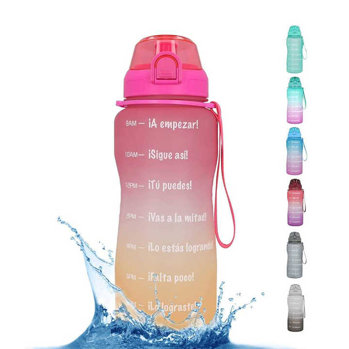 Garrafa De Agua 2 Litros Botellas De Agua 2Litros Leakproof 2 Liter Plastic Gym Fitness Water Bottle With Custom Logo
