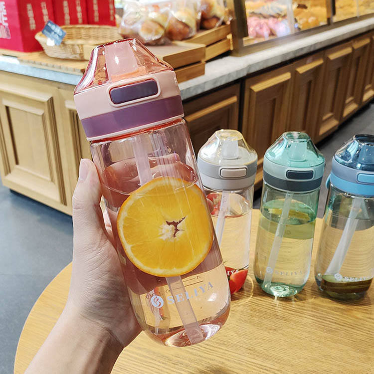 Bouteille Sportif Taizhou Tritan Bpa Free Clear Plastic Gym Drinking Water Bottle With Straw