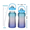 Garrafa Agua 2 L Botella De Agua De 64 Oz Wholesale Brief 2 Litre Push Button Drink Plastic Water Bottle