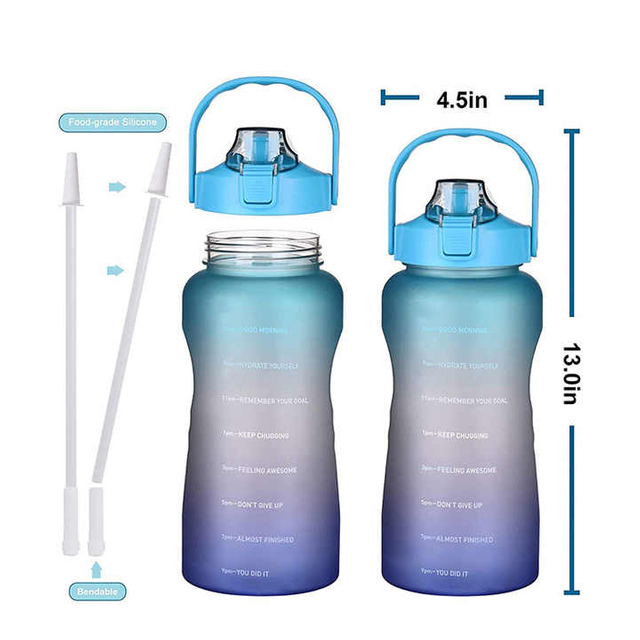 Garrafa Agua 2 L Botella De Agua De 64 Oz Wholesale Brief 2 Litre Push Button Drink Plastic Water Bottle